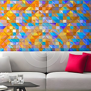 1078 Geometric Diamond Patterns: A modern and geometric background featuring diamond-shaped patterns in vibrant and harmonious c