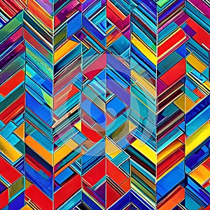 1078 Geometric Diamond Patterns: A modern and geometric background featuring diamond-shaped patterns in vibrant and harmonious c
