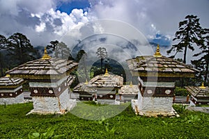 The 108 Chortens of Dochu La , Dochu La pass , Bhutan