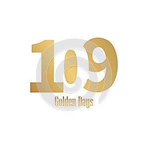 109 Golden days lettertype vector design