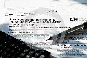 1099 Misc. and W2 Tax Forms.