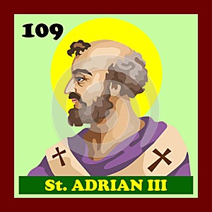 109th Catholic Church Pope Saint Adrian III