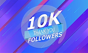 10K followers banner. Social networks