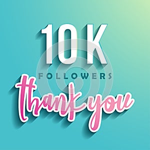 10K followers Thank you - Illustration for Social Network friends