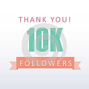 10K followers Thank you number with banner- social media gratitude