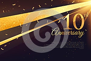 10th anniversary celebration card template