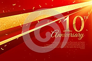 10th anniversary celebration card template