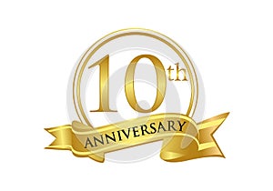 10th anniversary celebration logo vector