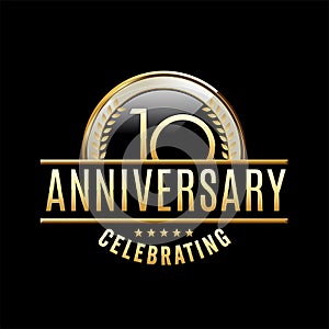 10th Anniversary emblem. Anniversary badge