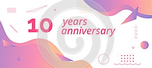 10th anniversary logo, birthday celebration.