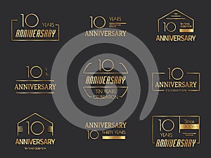 10th anniversary logo collection.