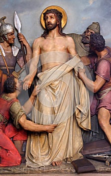 10th Stations of the Cross, Jesus is stripped of His garments