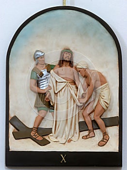 10th Stations of the Cross, Jesus is stripped of His garments