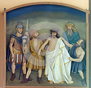 10th Stations of the Cross, Jesus is stripped of His garments