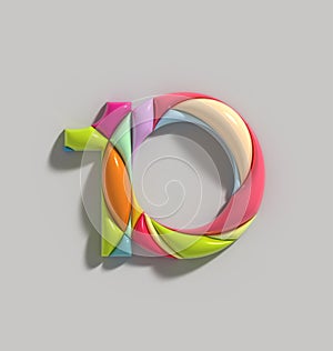 10th Tenth Number Lettering 3d Font Design