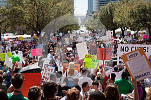 11,000 protesters convene at Texas Capitol