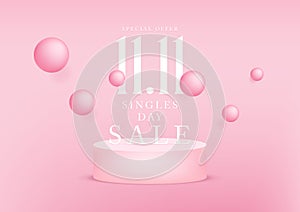 11.11 Singles Day Sale Banner.
