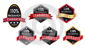 110% guarantee price match label