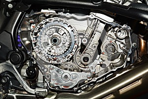 1100 CC motorcycle engine, clutch, synth and gears