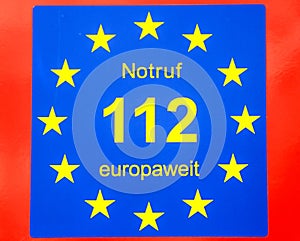 112, European emergency number