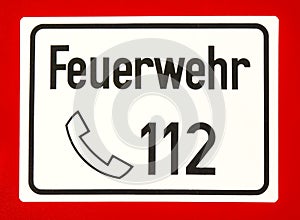 112, European emergency number of fire department