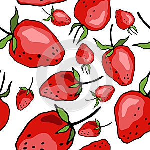 113 strawberry, ornament for wallpaper and fabric, wrapping paper, background