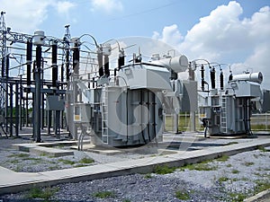 115kV 22kV Power transformer in the switchyard area