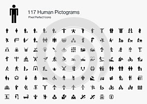 117 Human Pictograms Pixel Perfect Icons