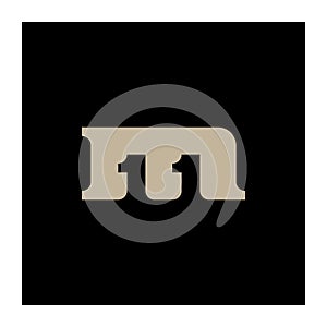 11M - logotype. Letter M and number 11 (eleven). M11. Vector design element or icon