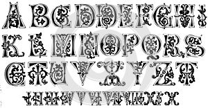 11th Century Initials and Roman Numerals photo
