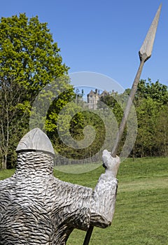 11th Century Soldier Sculpture at Battle Abbey