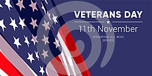 11th november - Veterans Day. Honoring all who served.