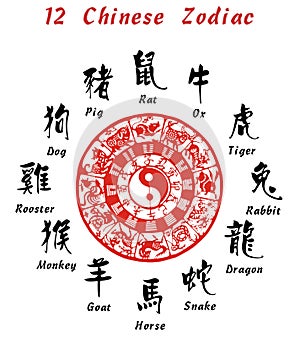  12 cinese zodiaco 