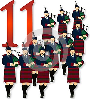 12 Days of Christmas: 11 Pipers Piping