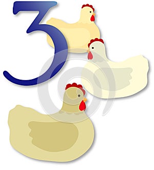 12 Days of Christmas: 3 French Hens