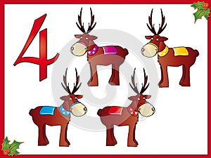 12 days of christmas: 4 reindeer