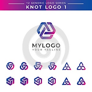 12 Generic Logo Series: Infinity Knot Logo Template 1