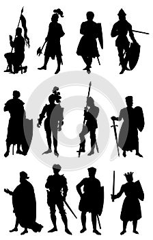 12 Knight Silhouettes photo