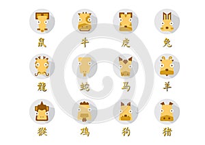 12 new abstract Chinese zodiac