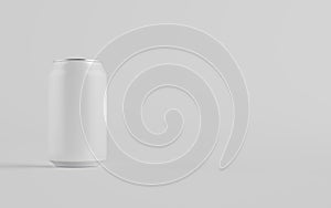 12 oz. / 330ml Aluminium Can Mockup - One Can. Blank Label.  3D Illustration