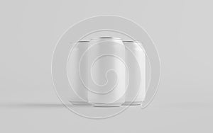 12 oz. / 330ml Aluminium Can Mockup - Three Cans. Blank Label.  3D Illustration