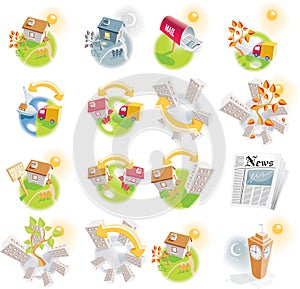 12 real estate detailed icons