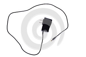 12 volt battery charger on white background