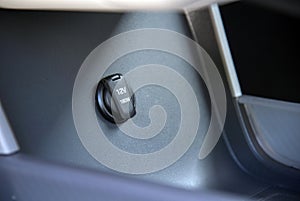 12 Volts power outlet socket in the car