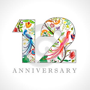 12 years anniversary logo