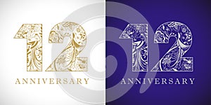 12 years old anniversary logo
