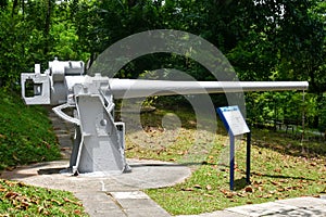 120 mm Naval Dual-Purpose Gun at Fort Siloso, Singapore