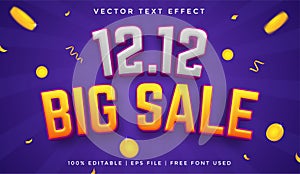 1212 big sale text effect