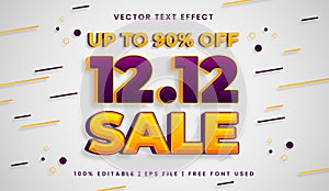 1212 discount sale text effect template