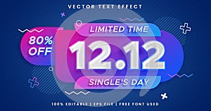 1212 promotion sale text effect